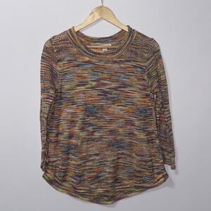 John Paul Richard colorful long sleeve knit sweater women’s size large